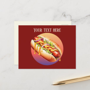 Coola hotdog-leverantörer lägger till meddelande vykort