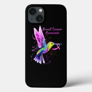 Coola Hummingbird Holding Rosa Ribbon Breast Cance