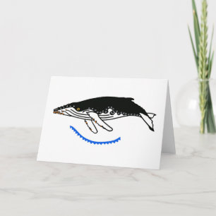 Coola Humpback WHALE-utrotningshotad djurbild Kort