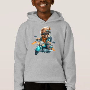 Coola hund biker, söt Yorkshire-hund-chaufför T Shirt