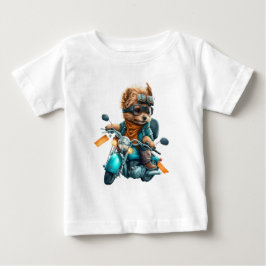 Coola hund biker, söt Yorkshire-hund-chaufför T Shirt