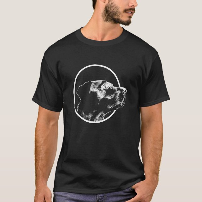 Coola Hund Black Söt Labrador Retriever Animal T Shirt (Framsida)