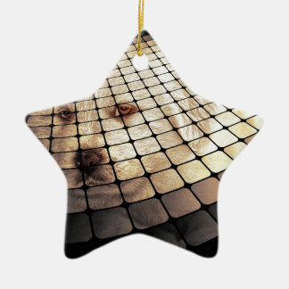 Coola Hund Digital Art Julgransprydnad Keramik