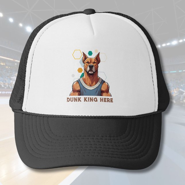 Coola Hund Gips till Basketball Älskare Coach Fläk Keps (Cool Dog Gifts for Basketball Lovers Coach Fans)