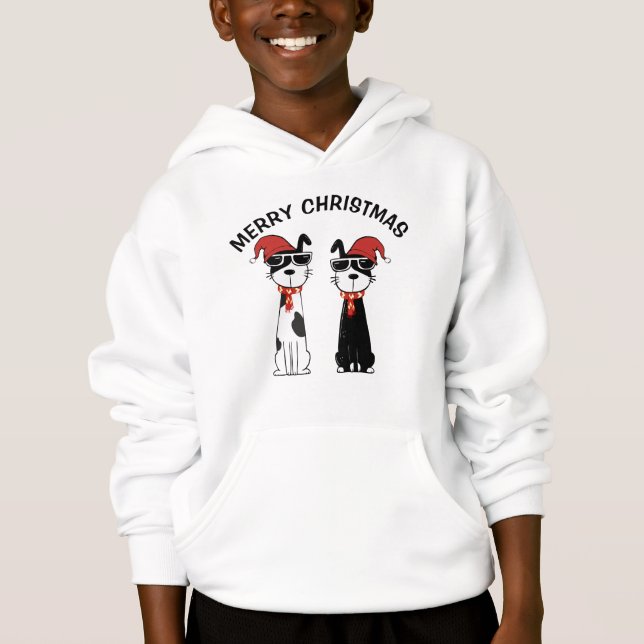 Coola Hund God Jul T Shirt (Framsida)