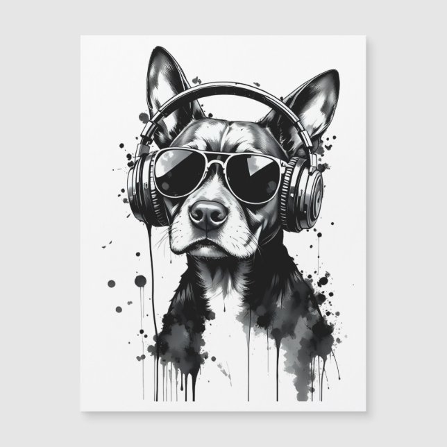 Coola-Hund hörlurar Utspädda husdjur Svart och vit (Framsida)