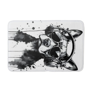 Coola-Hund hörlurar Utspädda husdjur Svart och vit Badrumsmatta