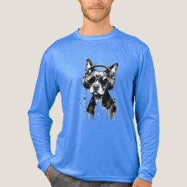 Coola-Hund hörlurar Utspädda husdjur Svart och vit T Shirt