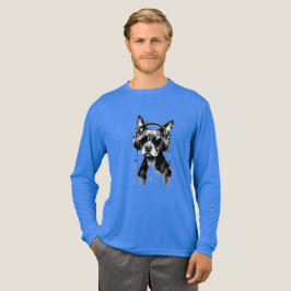 Coola-Hund hörlurar Utspädda husdjur Svart och vit T Shirt