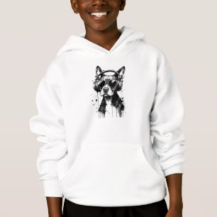 Coola-Hund hörlurar Utspädda husdjur Svart och vit T Shirt