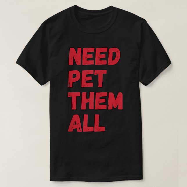 Coola Hund Pet Sstickar ut alla  T Shirt (Design framsida)