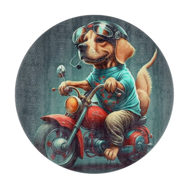 Coola hund som kör motorcykel (Framsidan)