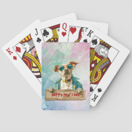 Coola Hund Sunglass Lycklig Tass Europadagen Casinokort