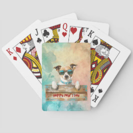 Coola Hund Sunglass Lycklig Tass Europadagen Casinokort