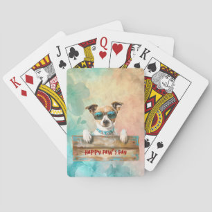 Coola Hund Sunglass Lycklig Tass Europadagen Casinokort