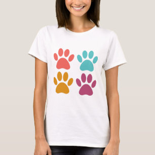 Coola Hund Tass avtryck T Shirt