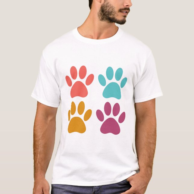 Coola Hund Tass avtryck T Shirt (Framsida)