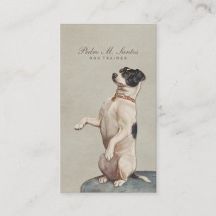 Coola Hund Trainer Vintage Animal Simple Elegant Visitkort