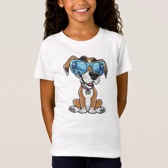 Coola Hund Vibes - Funny Tecknad hund Kids' T-Shir T Shirt (Framsida)