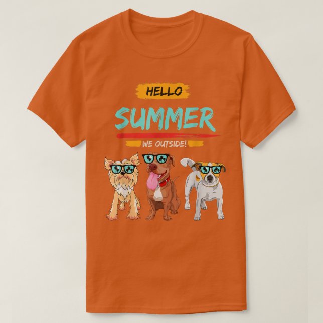 Coola Hundar Vem Kärlek sommar T Shirt (Design framsida)