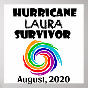 Coola Hurricane Laura Survivor Art Poster