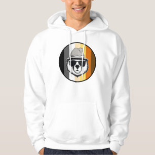 Coola i hatt och solglasögon. Bär Pride. Hoodie
