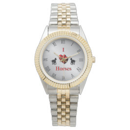 Coola I Heart Horses design med siffror Armbandsur