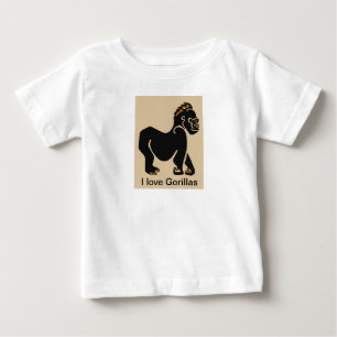 Coola I kärlek GORILLAS - animalisk grafik - T Shirt