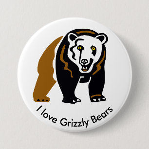 Coola I kärlek GRIZLY Bears - Wildlife - Nature Knapp