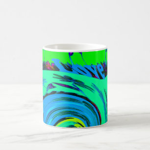 Coola I Kärlek Hawaii: Blommigt Pop Art mönster De Kaffemugg