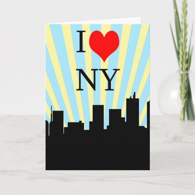 Coola I Kärlek Heart New York Design Helgkort (Framsida)