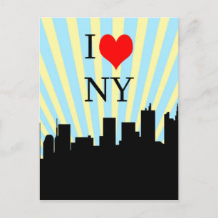 Coola I Kärlek Heart New York Design Vykort