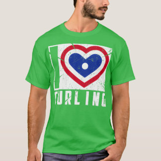 Coola I Kärlek Kurling Design Cute Winter Gift for T Shirt