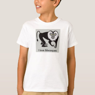 Coola I kärlek MACAQUES - RISKFARLIG animalisk gra T Shirt