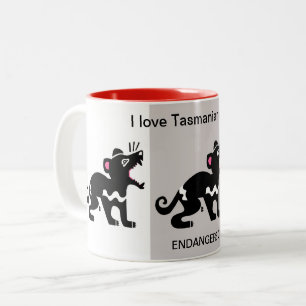 Coola I kärlek Tasmanian djävulen - två ton kaffe Två-Tonad Mugg