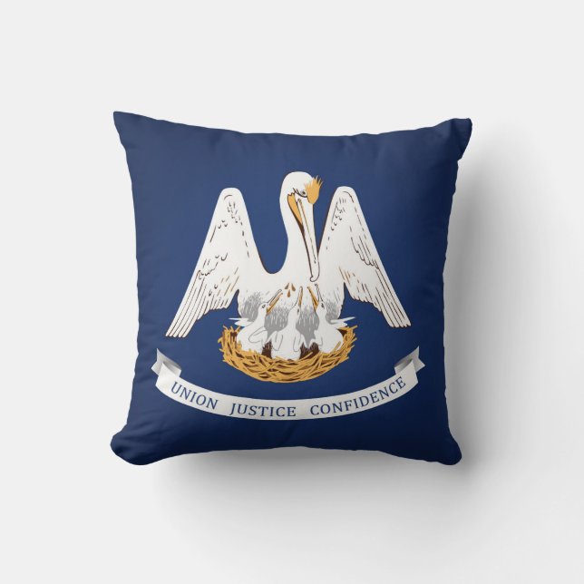 Coola i Louisiana Flagga Kudde (Framsida)