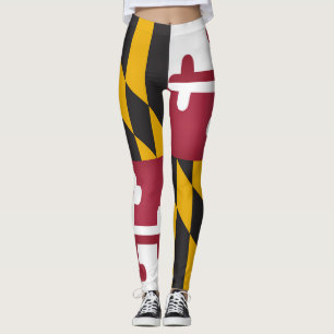 Coola i Maryland Flagga Mode Leggings