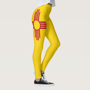 Coola i Mode i New mexico Flagga Leggings
