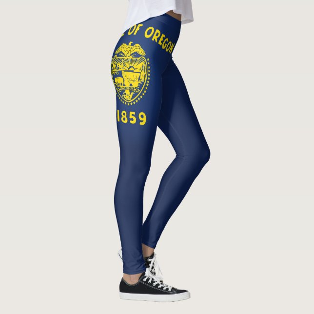 Coola i Oregon Flagga Mode Leggings (Höger)