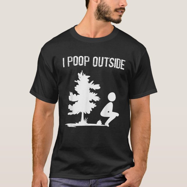 Coola I poop utomhus, lätt, portvin T Shirt (Framsida)