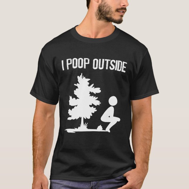 Coola I poop utomhus, lätt, portvin T Shirt (Framsida)