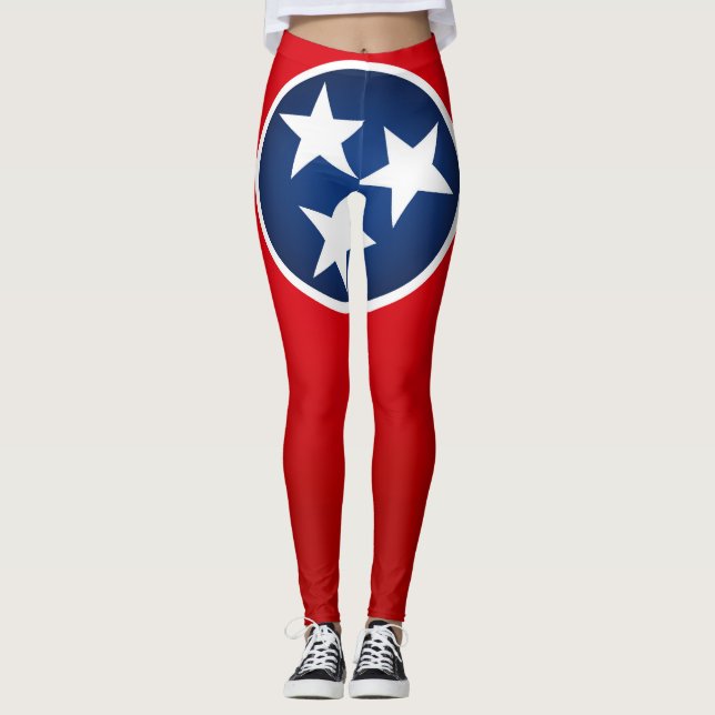 Coola i Tennessee Flagga Mode Leggings (Framsida)