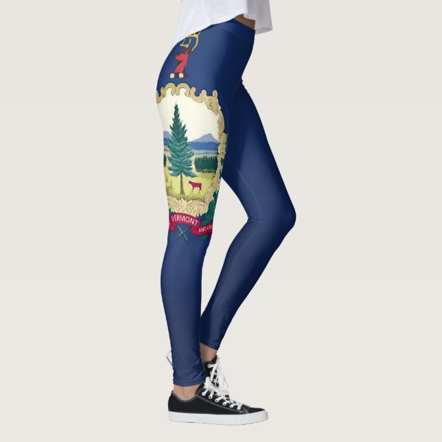 Coola i Vermont Flagga Mode Leggings (Höger)