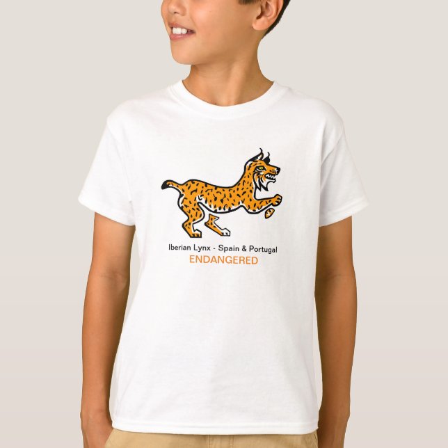 Coola Iberiska LYNX- Wildlife - Djurgrafik - T Shirt (Framsida)