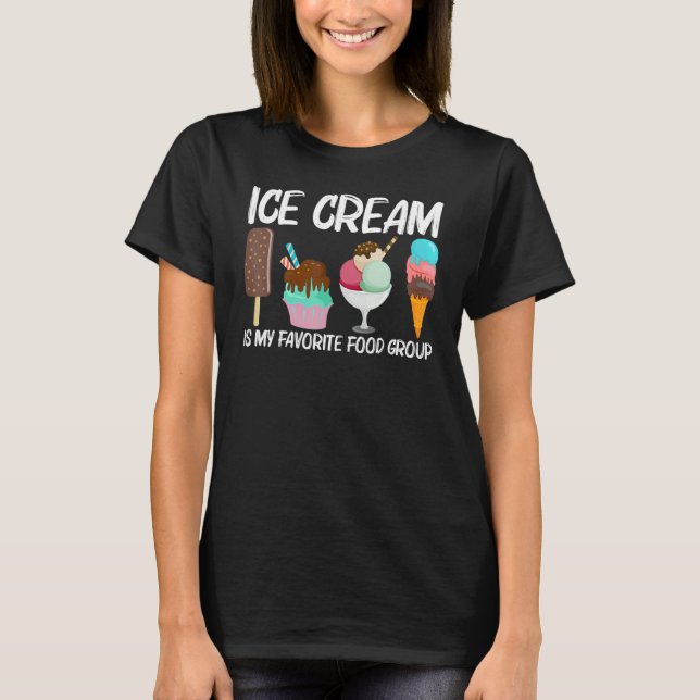 Coola Ice Cream För manar kvinnor Gelato cone Froz T Shirt (Framsida)