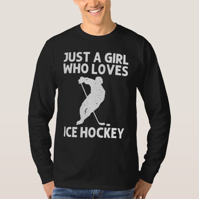 Coola Ice Hockey for Girls Kid Goalie Hockey Playe T Shirt (Framsida)