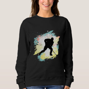 Coola Ice Hockey Player med Puck T Shirt