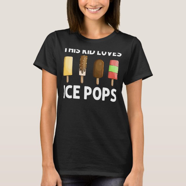 Coola Ice Pop För barn Boys Ice Cream Stick Frozen T Shirt (Framsida)