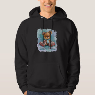 Coola Ice-skor med lustig Nalle Outfi Hoodie