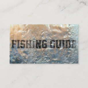 Coola Ice Typography Fishing Guide Charter Visitkort